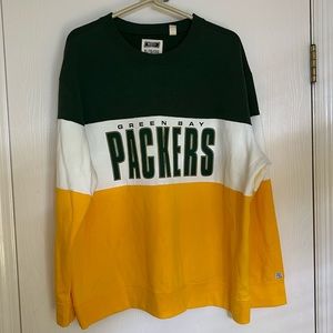 Women’s Tailgate XL Green Bay Packers Crewneck Sweatshirt